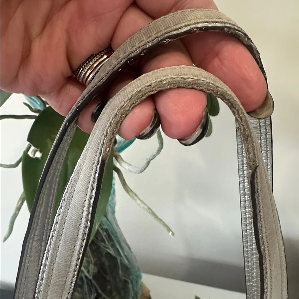 Coach Poppy Ikat Print Tote with Silver Trim - Picture 7 of 12